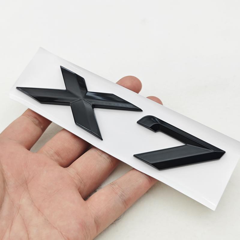 New 3D ABS Car Rear Trunk Logo X1 X3 X5 X6 X7 GT Z4 Emblem Badge Sticker For BMW U11 F39 G01 G45 F26 G02 G05 G06 G07 Accessories