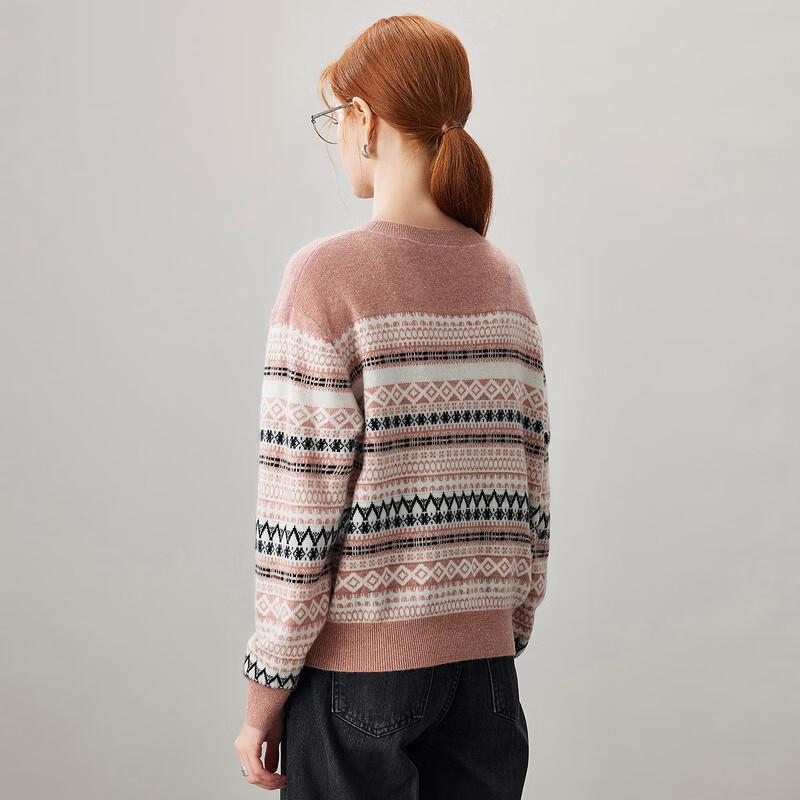 Женский вязаный свитер Kemonboka в стиле Fair Isle из кашемира