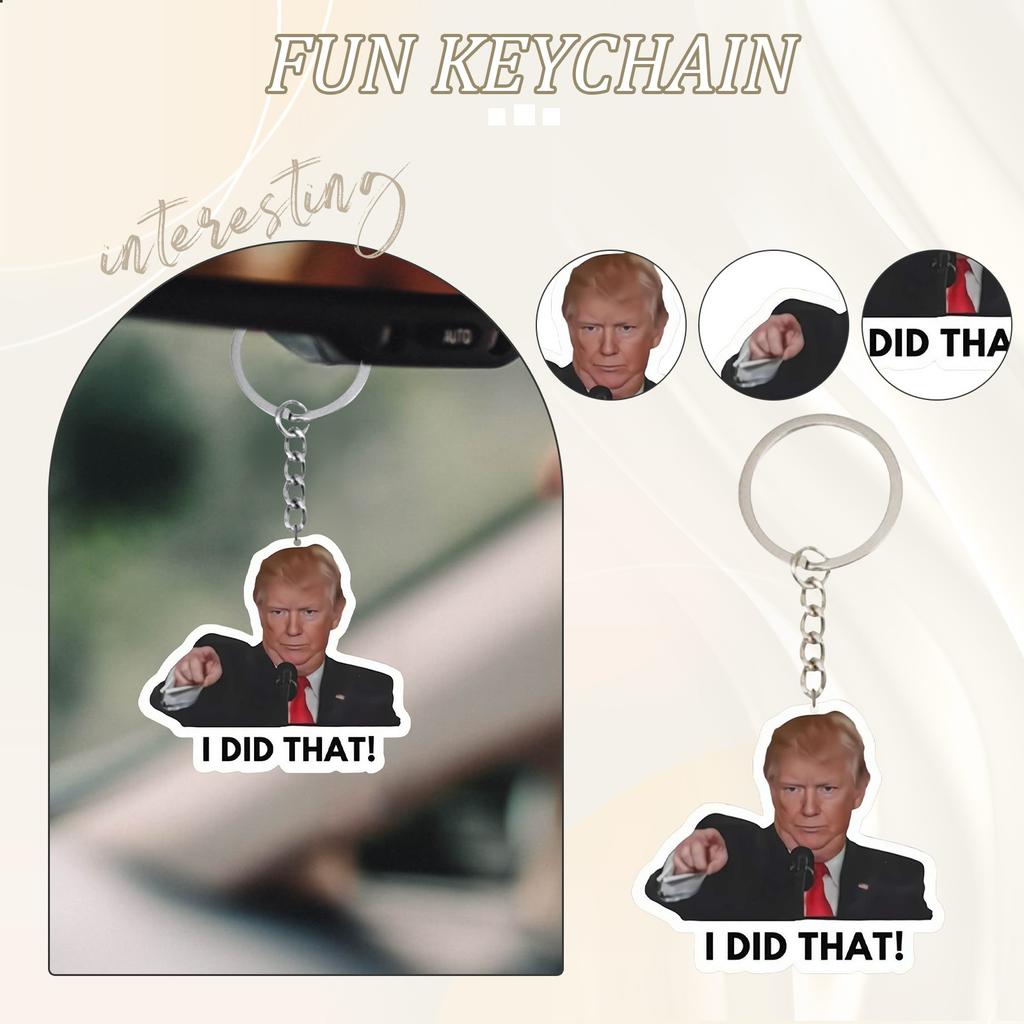 Flag Keychain Bring Back United States Keychain Fun Keychain Key Pendant Key Ring