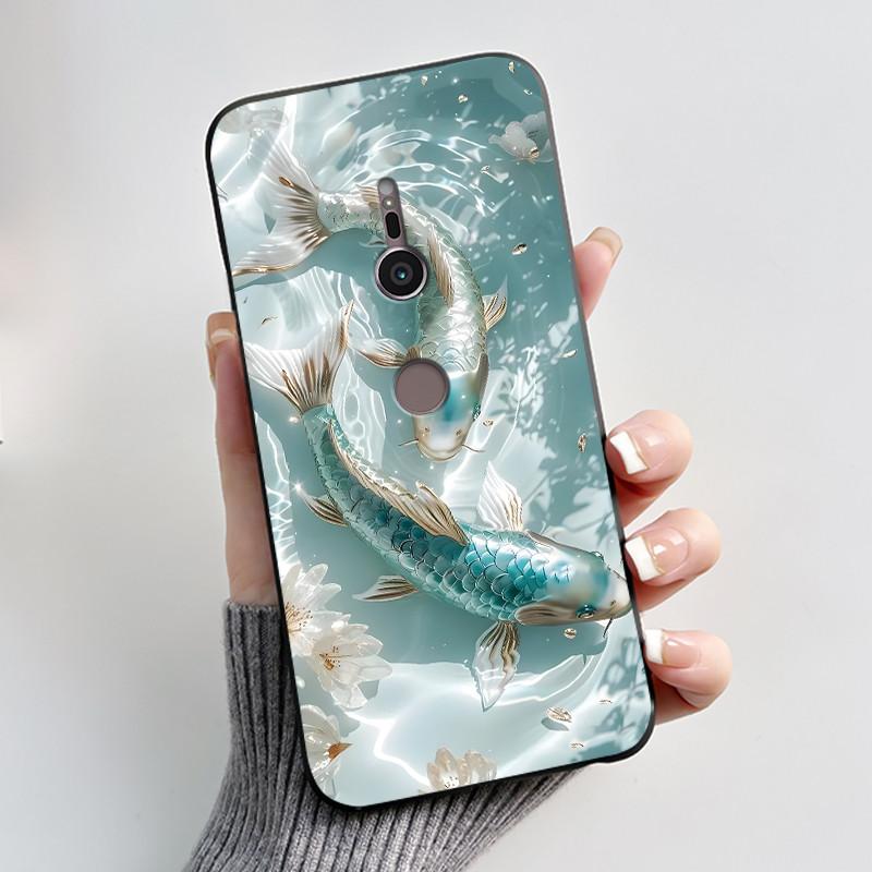 Чехол для sony Xperia XZ2 XZ3 Черный Силиконовый Мягкий ТПУ Чехол для Телефона sony XZ2 XZ3 Роскошный Милый Любовь Кролик Забавный Защитный Задний Чехол