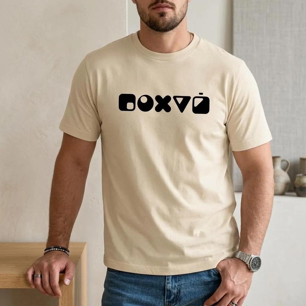Fun Pattern Tshirt Minimalist Humorous Design Casual Street Style Summer Unisexs Pure Cotton Tshirt Comfortable Trend