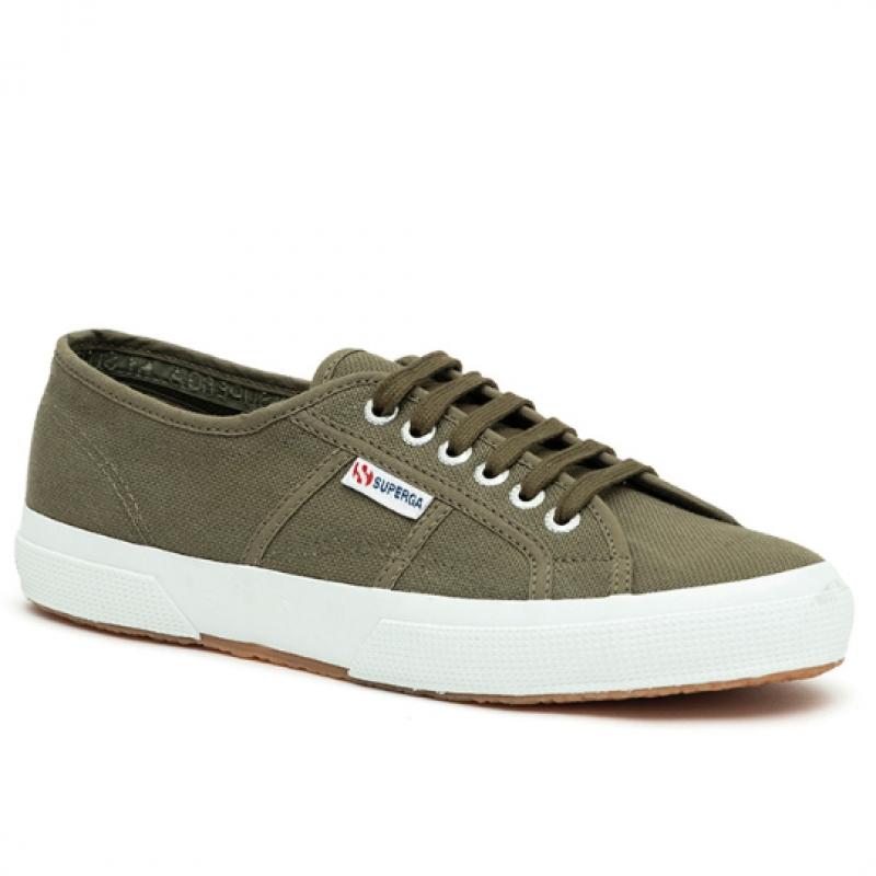 Superga 2750 Стираный хлопок Зеленый Шервуд S8125cwakr
