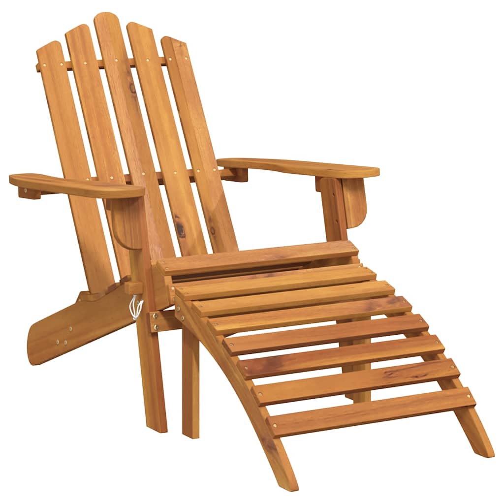 Vidaxl Krzesła Ogrodowe Adirondack Z Podnóżkami, 2 Szt., Akacjowe