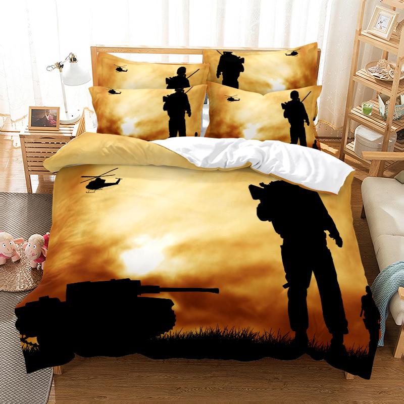 3D Digital Printing Bedding Set Quilt Cover and Pillowcase Single Bed Double Bed Full Size Home Bedroom Bedding King-size Bed