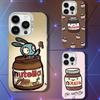 Чехол для телефона N-Nutellas C-Chocolate Art для iPhone 16,15,14,13,12,11,Pro,XS,Max,Plus,Mini,SE Белый Конфетный Матовый Ударопрочный Чехол