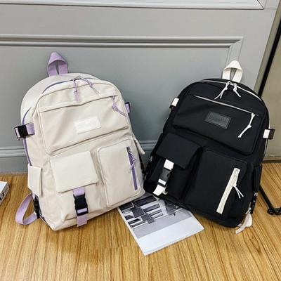 Холщовый женский рюкзак для студентов, школьные сумки для девочек, подростков, симпатичный школьный рюкзак с несколькими карманами, сумки для ноутбука