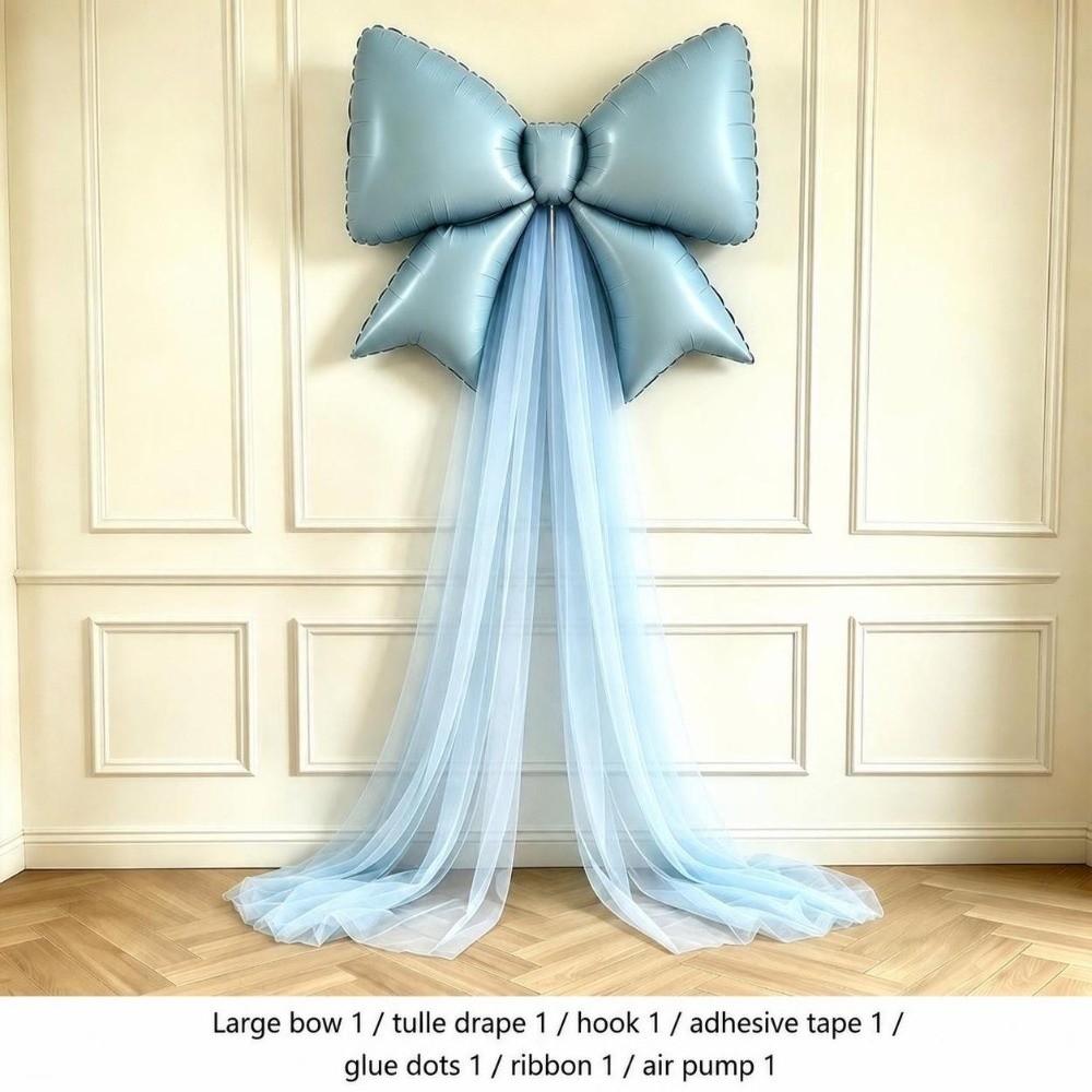 40 Inch Large Number Balloon Set DIY Bowknot Design Foil Balloon Set Party Atmosphere Setup