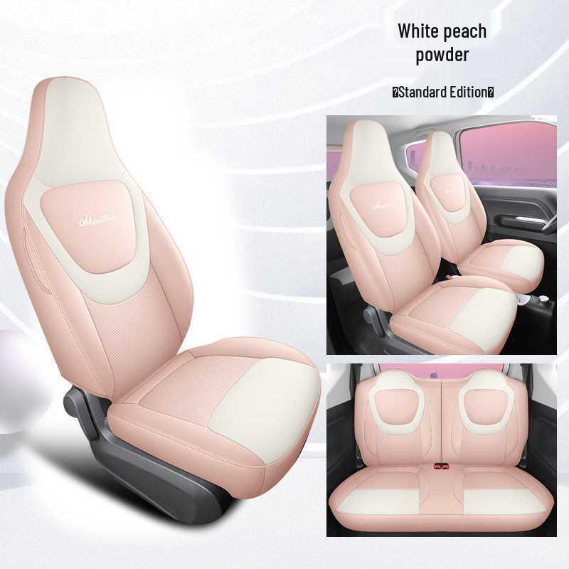 Wuling Mini 3rd Gen Car Seat Cover - Cartoon Design, Full Coverage, All-Season, Universal Fit for 24 Models