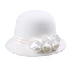 Fashion Fedora Cap Bowler Hat for Women 1920S Flapper Costume Wool Hat Cocktail Party Cap Winter Autumn Warm Headpiece