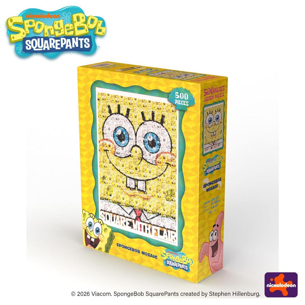 APPLEONE Пазл SPONGEBOB MOSAIC 500 Сделано в 53 x 38 Губка Боб 500-337 (Мозаика Губка Боб) штуки, Япония, см,