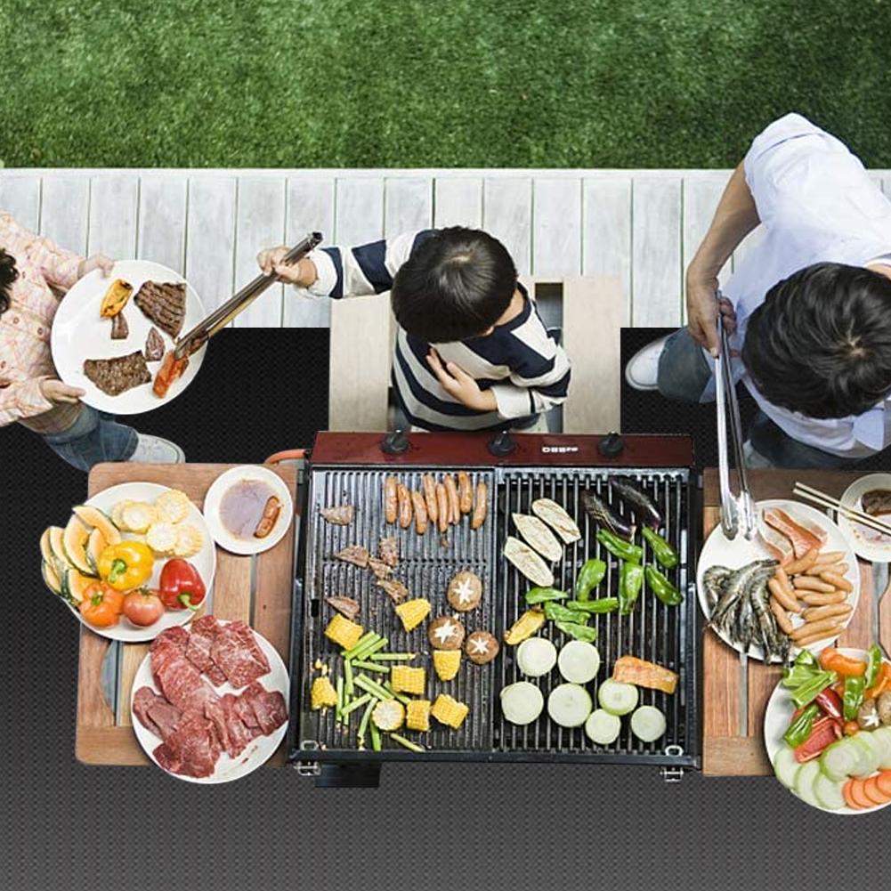 Коврик под гриль для уличного угольного газового гриля-коптильни 500℃/932℉, термостойкий коврик для барбекю, огнеупорный коврик для пола на лужайке, патио, сада