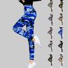 Womens Brown Camouflage Prints Stretch Yoga Leggings Fitness Running Gym Sports Active Pants