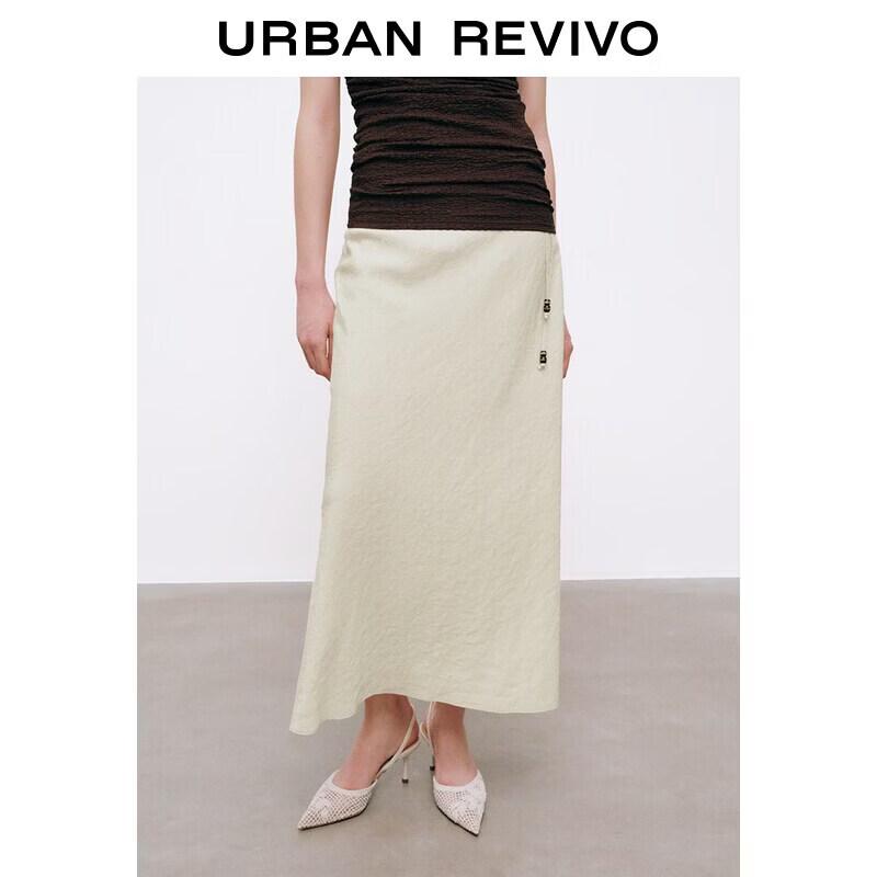 UR Women's Retro Beaded Tie-Up Fishtail Midi Skirt