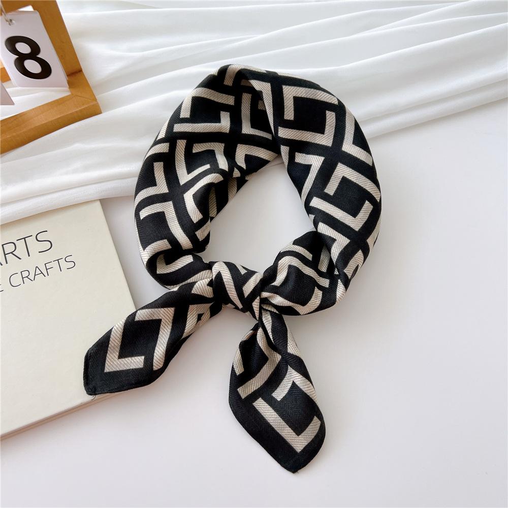 Маленький квадратный шарф из хлопка и льна, шелковый шарф, женский, весна и осень, новый стиль, художественный и универсальный, модный, темпераментный шарф-повязка на голову