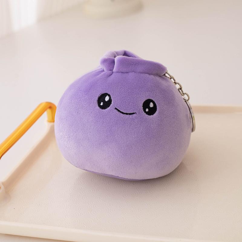 11cm Mini Rice Bao Steamed Stuffed Bun Plush Dumplings Keychain Cute Bag Pendant Decoration