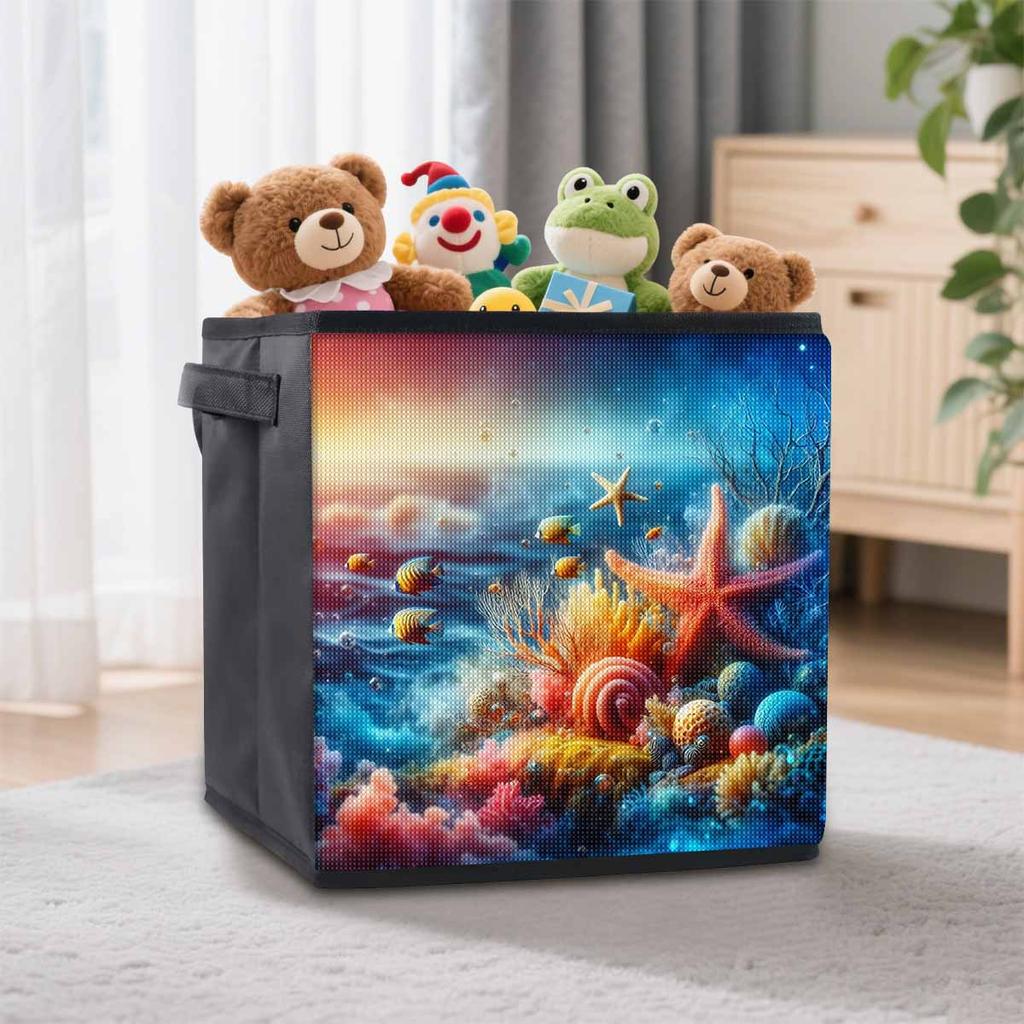 Кораллы и Морские звезды 5D Алмазная живопись Корзина для хранения Полная круглая выкладка Мозаика Алмазная вышивка Наборы для вышивания крестом Домашний декор Домашний декор