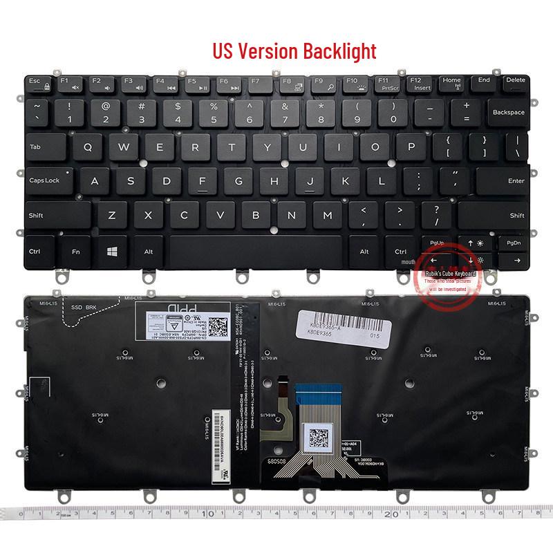 Совместимая клавиатура для моделей Dell XPS: 13-9370, 9317, 9380, 9305, 7390 (P82G), и 9365 (P71G001)