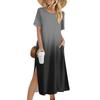 Ladies Fashion Summer Gradient Print Dress Casual Beach Dress Dress Slim Holiday Dress