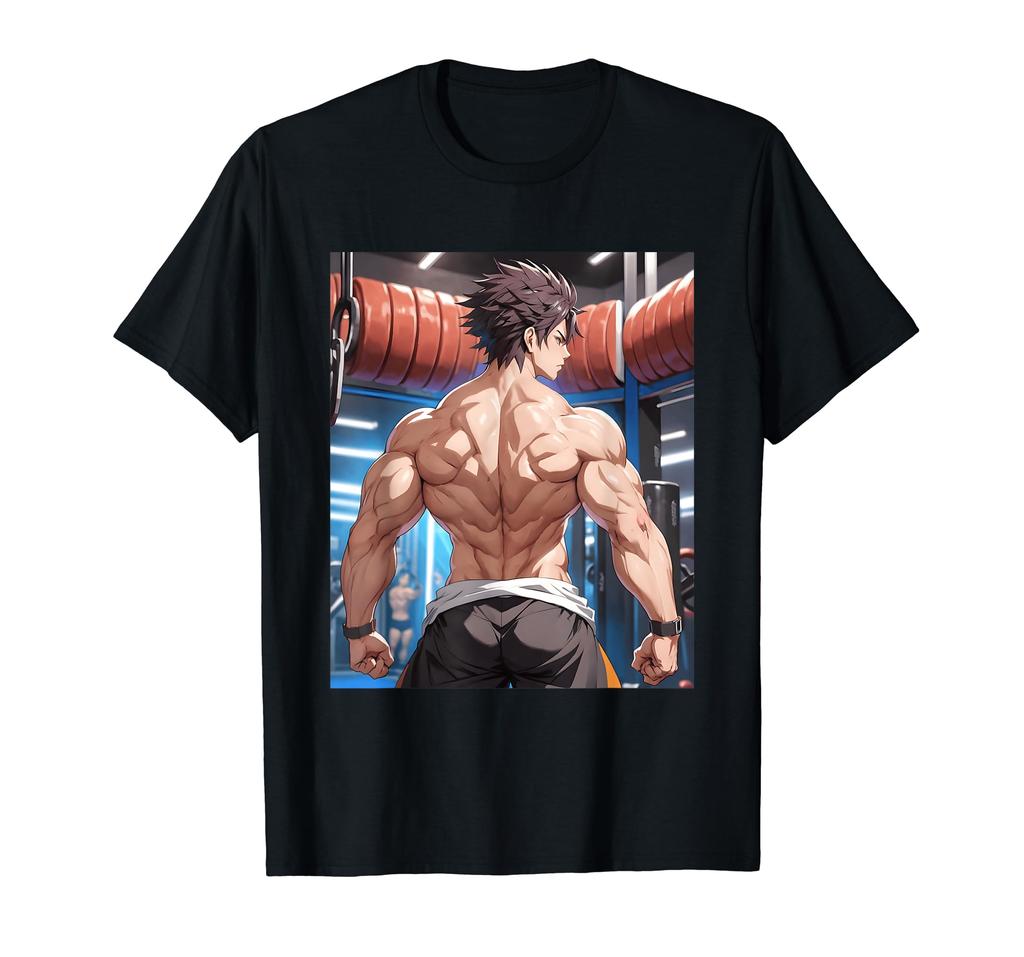 Motivation Print Anime, Gym, Workout, Manga, Japanese, T-Shirt