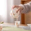 Подарочная коробка с ручной росписью, набор для чая гайвань из ледяного нефрита от Су