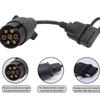 Trailer Connector European 7-Pin To American 4-Pin Without Brake Light Trailer Adapter Vehicle Tow Hitch Wire Plug for Vehicles
