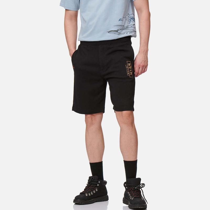 Evisu FW23 Спортивные шорты с вышивкой чайки, облегающие, мужские, черные 2ESHTM3ST356SLCT
