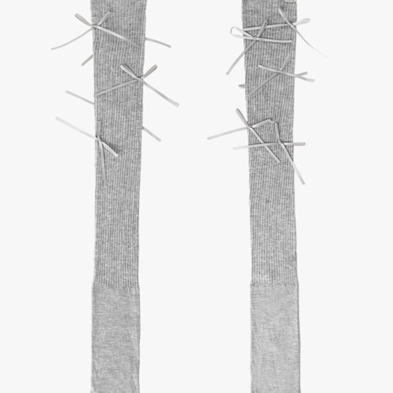 mellotory little ribbon socks (gray)