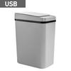 12L Smart Trash Can Automatic Touchless Garbage Can Kitchen Bedroom Trash Bin Toilet Smart Garbage Bucket Space-Saving Waterproo