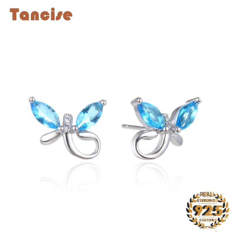 Танциз стерлингового серебра 925 пробы циркон серьги серьги-капли для женщин подарки на свадьбу