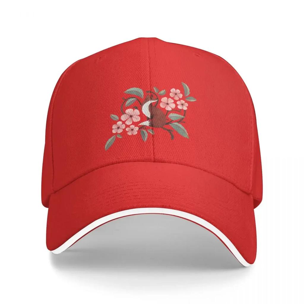 Fox In Cherry Blossoms Baseball Cap Dad Hat Gentleman Hat Boy Child Women's