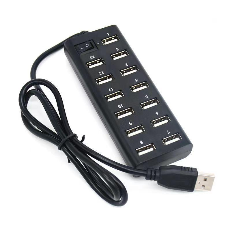 Высокоскоростной многофункциональный USB-хаб на 13 портов и сетевой фильтр