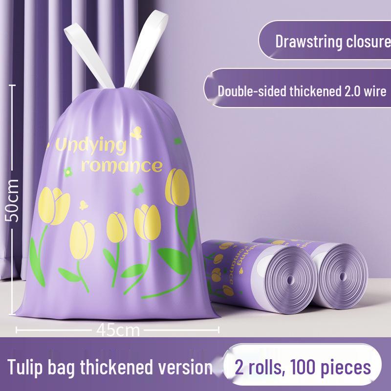 Одноразовые Сверхбольшие Мешки для Мусора без Разрывов со Шнурком и Контролем Запаха