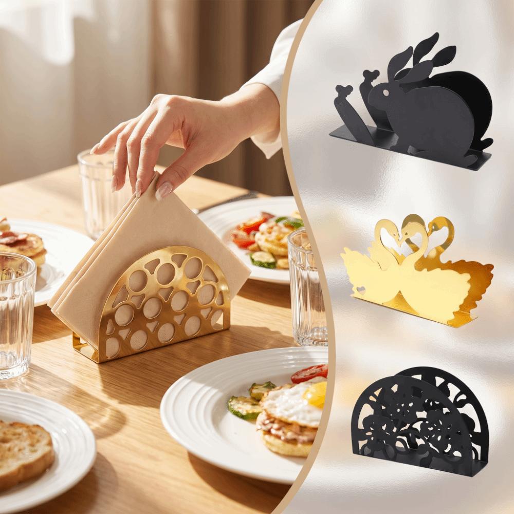 Iron Napkin Storage Vertical Design Napkin Organizer Paper Towel Holder Restaurant