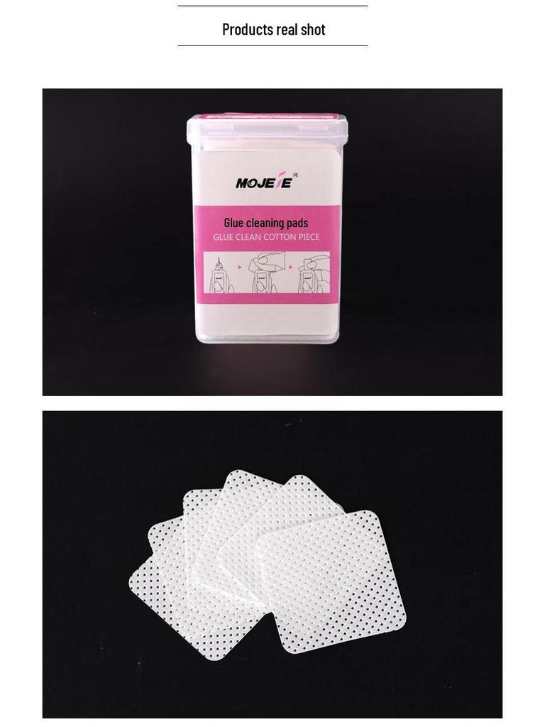 Lint-Free Eyelash Glue & Nail Polish Remover Pads - Anti-Clogging Wipes for Nail Art Tools