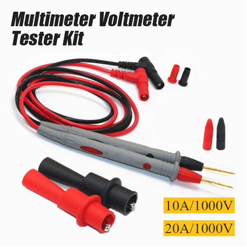 20A 1000V мультиметр тестовые головки игольчатый штифт цифровой мультиметр головка проволочная ручка комплект кабелей мультиметр вольтметр силиконовый тестер комплект