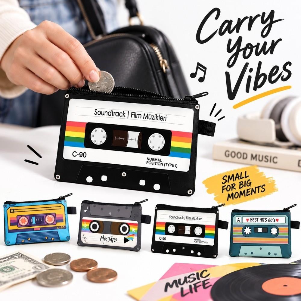 Zipper Closure Cute Card Holder Lightweight Fashion Coin Purse Kids Storage Bag Daily Carry