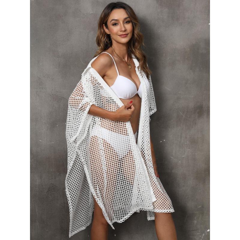 Женское накидка больших размеров, пляжная одежда для отдыха, сетчатая лоскутная рубашка, накидки для купальников, платье нестандартной формы, свободные накидки
