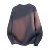 Unisex Knit Sweater Round Neck Long Sleeve Thick Casual Pullover Youth Loose Fit Rabbit Hair Blend