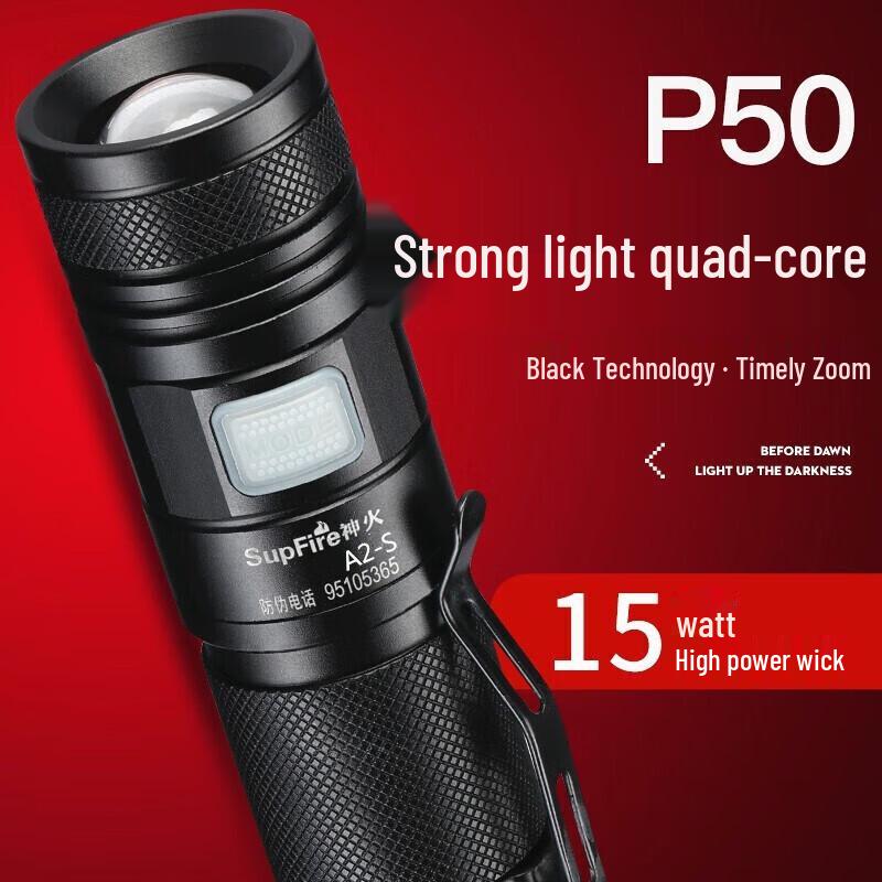 SupFire A2-S Rechargeable Focusing Flashlight
