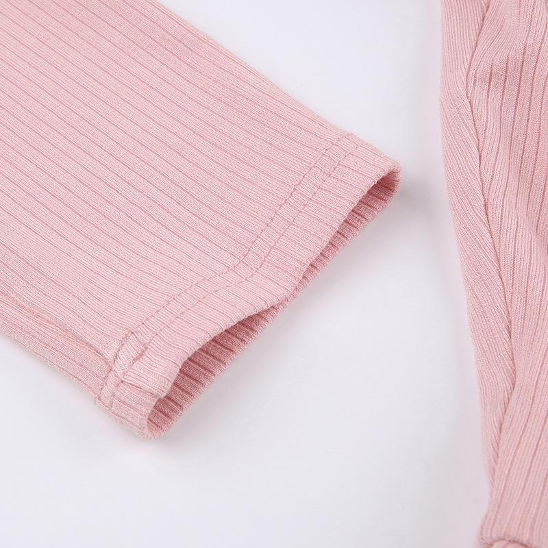 Розовый топ с длинными рукавами Y2k, женский сексуальный кружевной лоскутный бандаж с квадратным воротником, тонкая футболка, эстетический укороченный топ для кокетк...