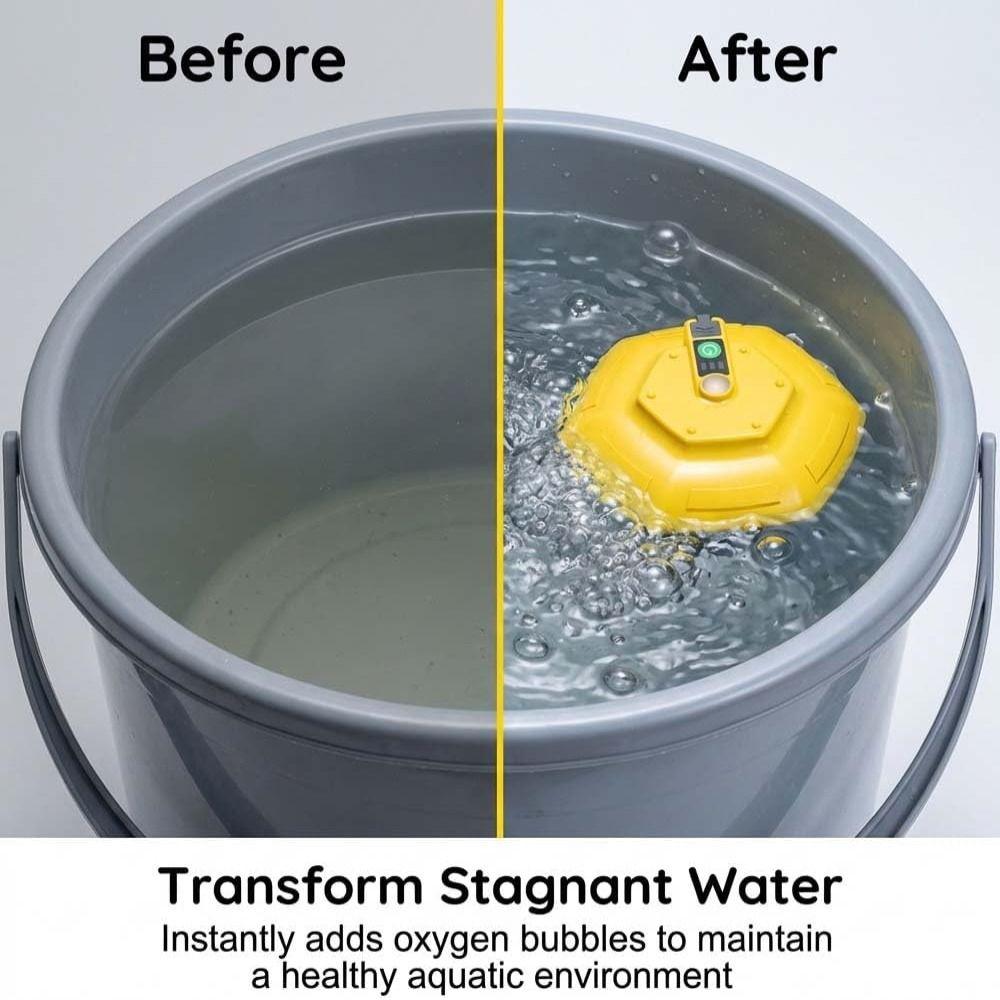 Rechargeable Charging Floating Live Bait Aerator Bait Bucket Aerator Aquarium Fish Tank
