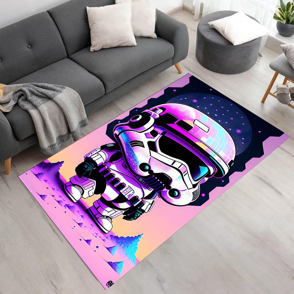 Star Wars Carpet Perfect for Foyer Dining Room Living Rooms Bedrooms Anti-slip Rug Anime Office Decor Birthday Christmas Gift