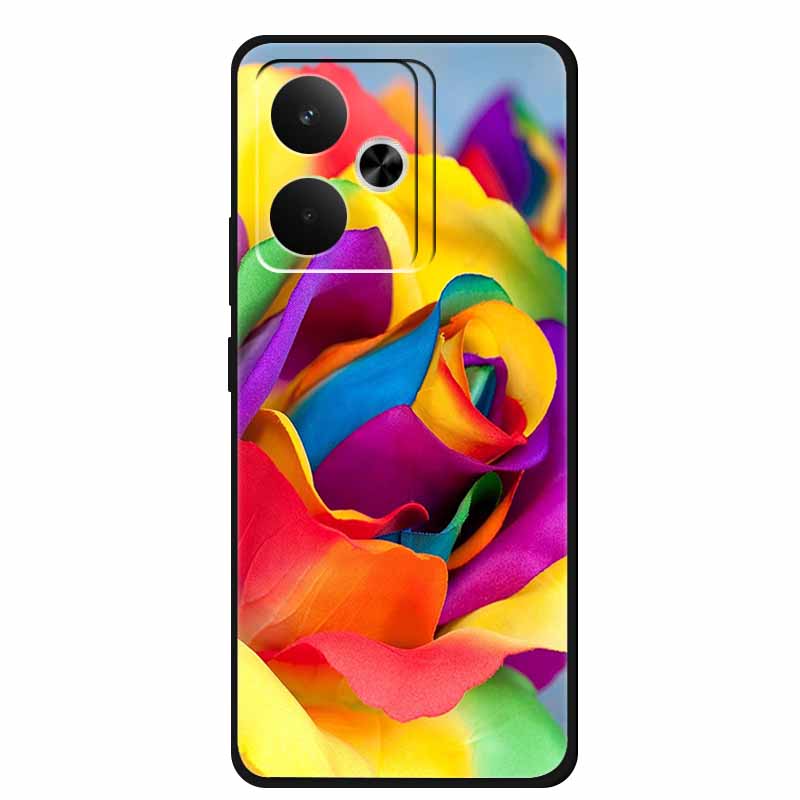 Для телефона Realme GT 7 T 7T Чехол Модные Фото Черный Силикон Мягкая Задняя Крышка Чехол Для Realme GT 7T GT7 7 T Чехол GT7T Coque Capa