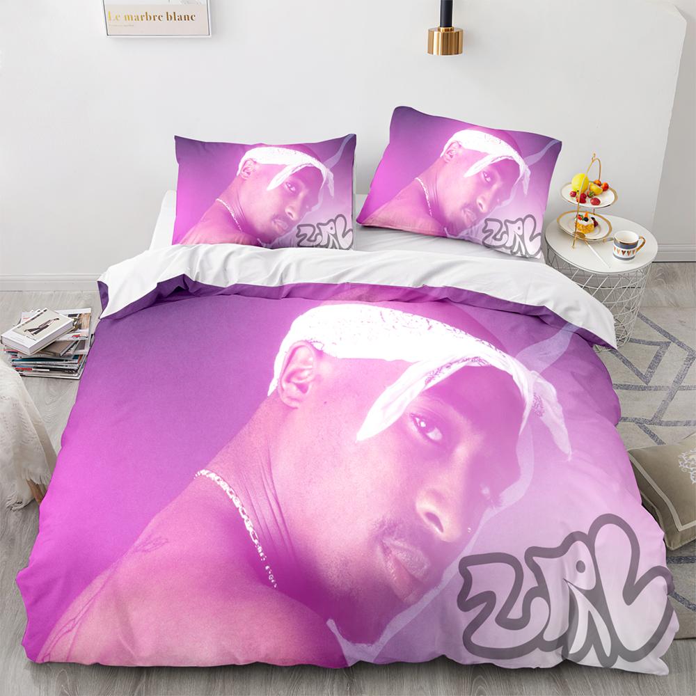 2Pac Bedding Set Single Twin Full Queen King Size Tupac Amaru Shakur Bed Set Aldult Kid Bedroom Duvet Cover Sets 3D Print 043