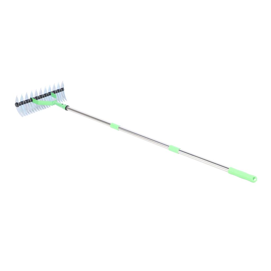 Thatch Rake 3 Sections Stainless Steel Dethatcher Lawn Rake Lawn Thatching Rake for Clearing Dead Grass