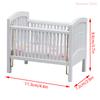 White Miniature Bed Baby Crib Baby Bed Model 1:12 Dollhouse Bedroom Furniture Decor Toy Doll House Accessories