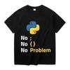 Футболка с дизайном на тему языка программирования Python, с круглым вырезом, подходит для женщин-программистов, модная летняя уличная одежда, Y2K
