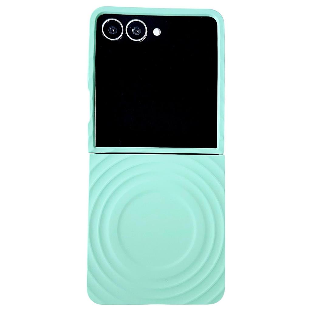 For Samsung Galaxy Z Flip7 5G Magnetic Case Skin-Touch Wave Texture Hard PC Phone Cover