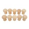 10PCS Wooden Peg Dolls Wear Resistant DIY Production Log Peg Dolls Wooden Mushroom Unfinished for