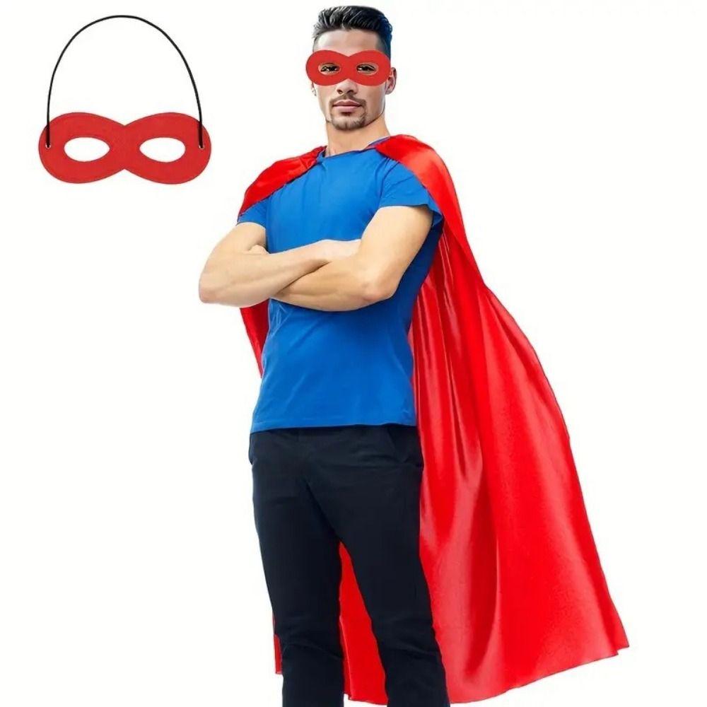 2Pcs/Set Cosplay Costume Halloween Superhero Cloak Halloween Cloak Costume Set Masquerade Dance